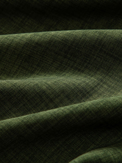 Short Sleeve Stand Collar Shirt & Straight Leg Linen Pants
