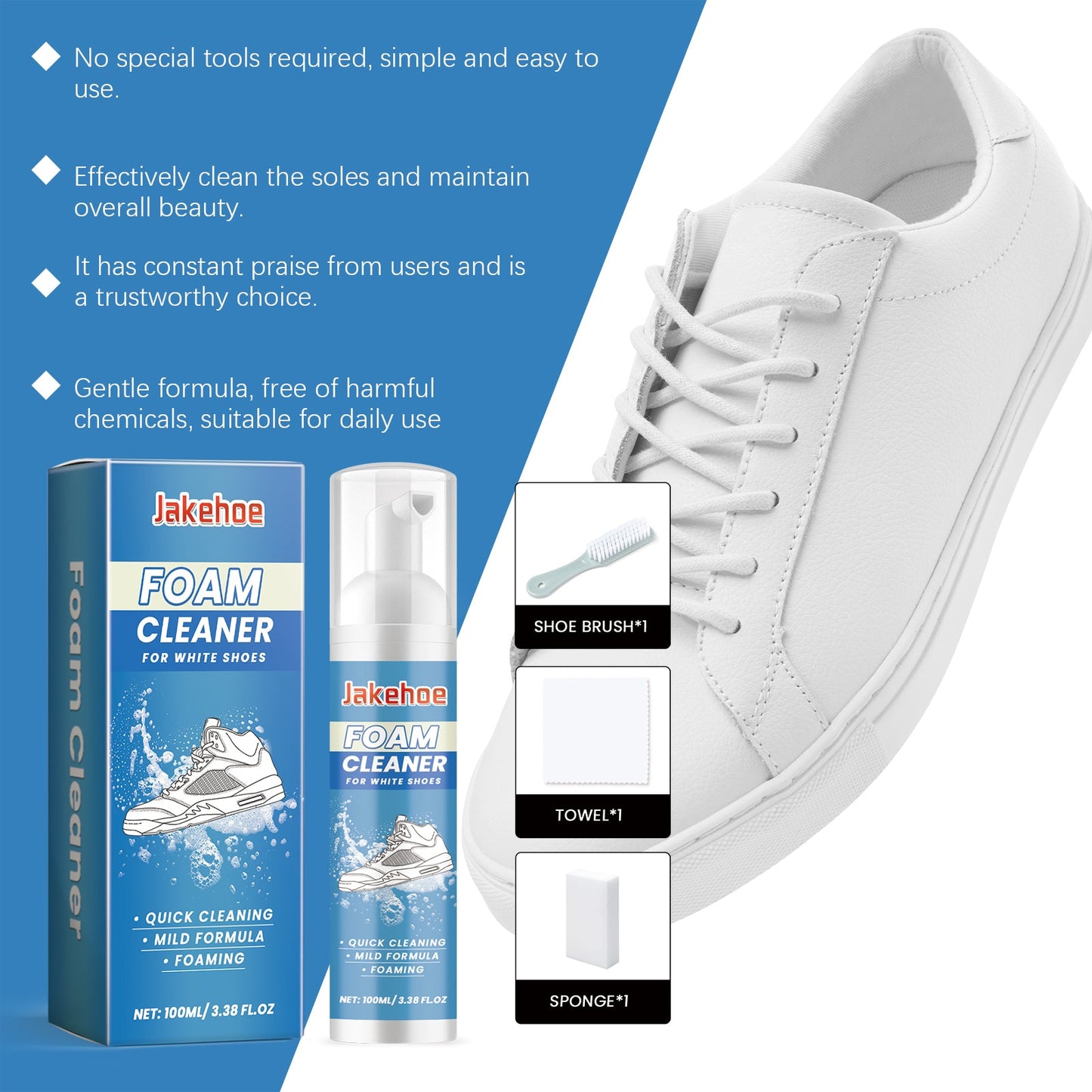 Sneaker Cleaner Kit Foam Cleaning Decontamination Multi-Functional Sneaker Cleaning Household Items